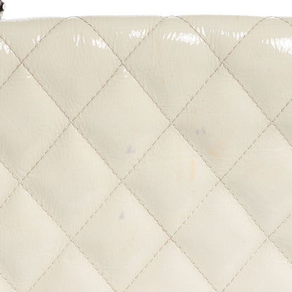 Chanel Distressed Patent Jumbo Single Flap White 10 of 11