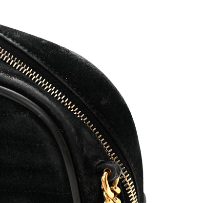 Saint Laurent Suede Matelasse Monogram Mini Lou Camera Bag Black 16 of 18