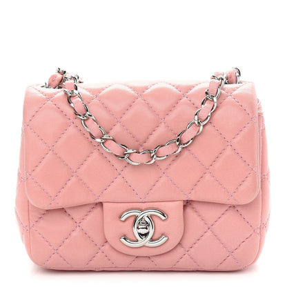 Chanel Lambskin Quilted Mini Square Flap Pink 1 of 8