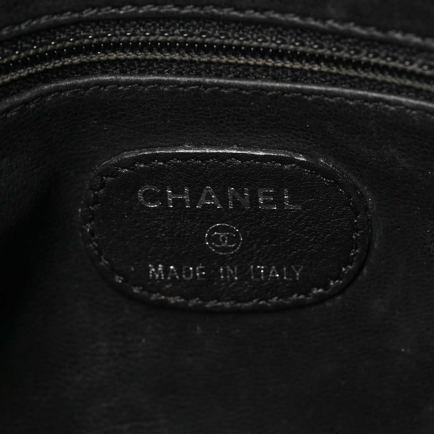 Chanel Caviar Timeless CC Cosmetic Pouch Bag Black 5 of 6