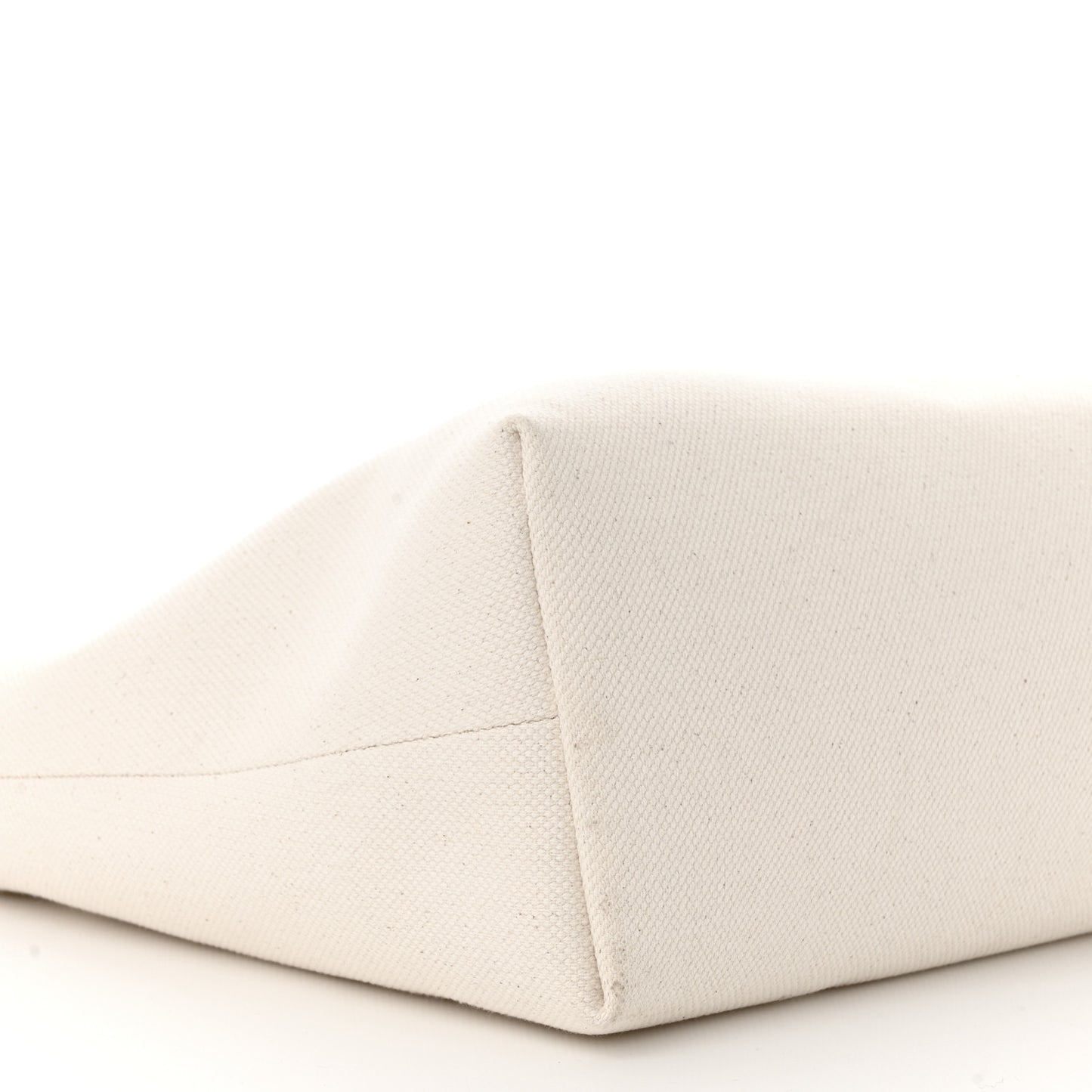 Canvas Calfskin Horizontal Cabas Natural Tan