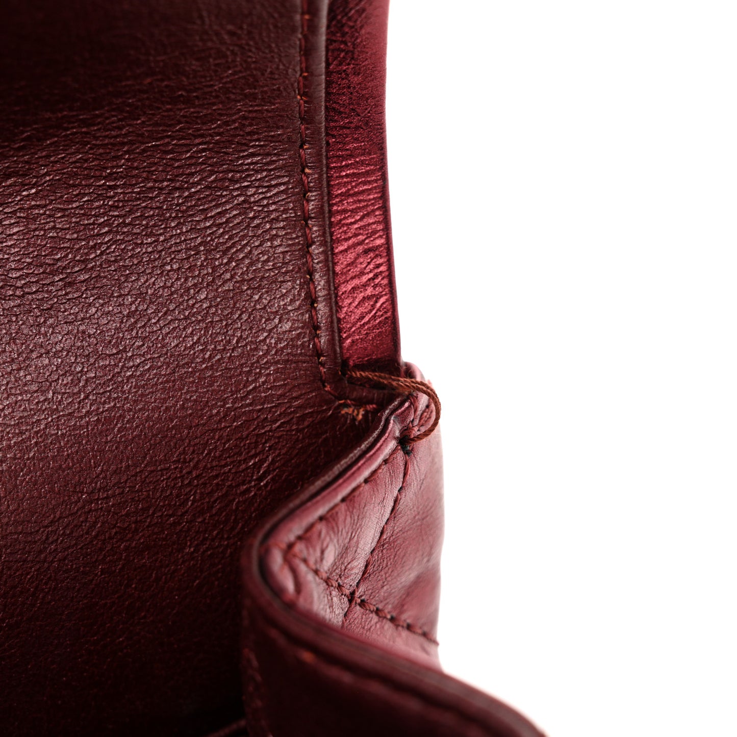 Metallic Aged Calfskin Quilted 2.55 Reissue 227 Flap Dark Red