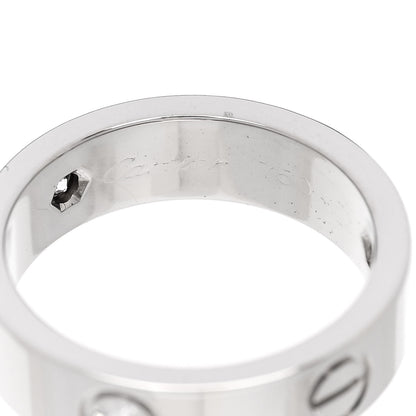 Cartier 18K White Gold 3 Diamond 5.5mm LOVE Ring 53 6.5 4 of 6