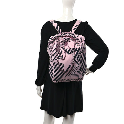 Chanel Nylon Coco Beach Backpack Pink Black 2 of 10