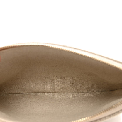 Chanel Mixed Fibers Small Deauville Pouch Beige Black 5 of 5