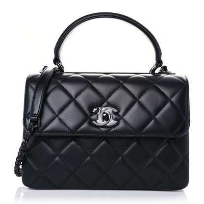 Chanel Lambskin Quilted Small Trendy CC Dual Handle Flap Bag So Black 1 of 10