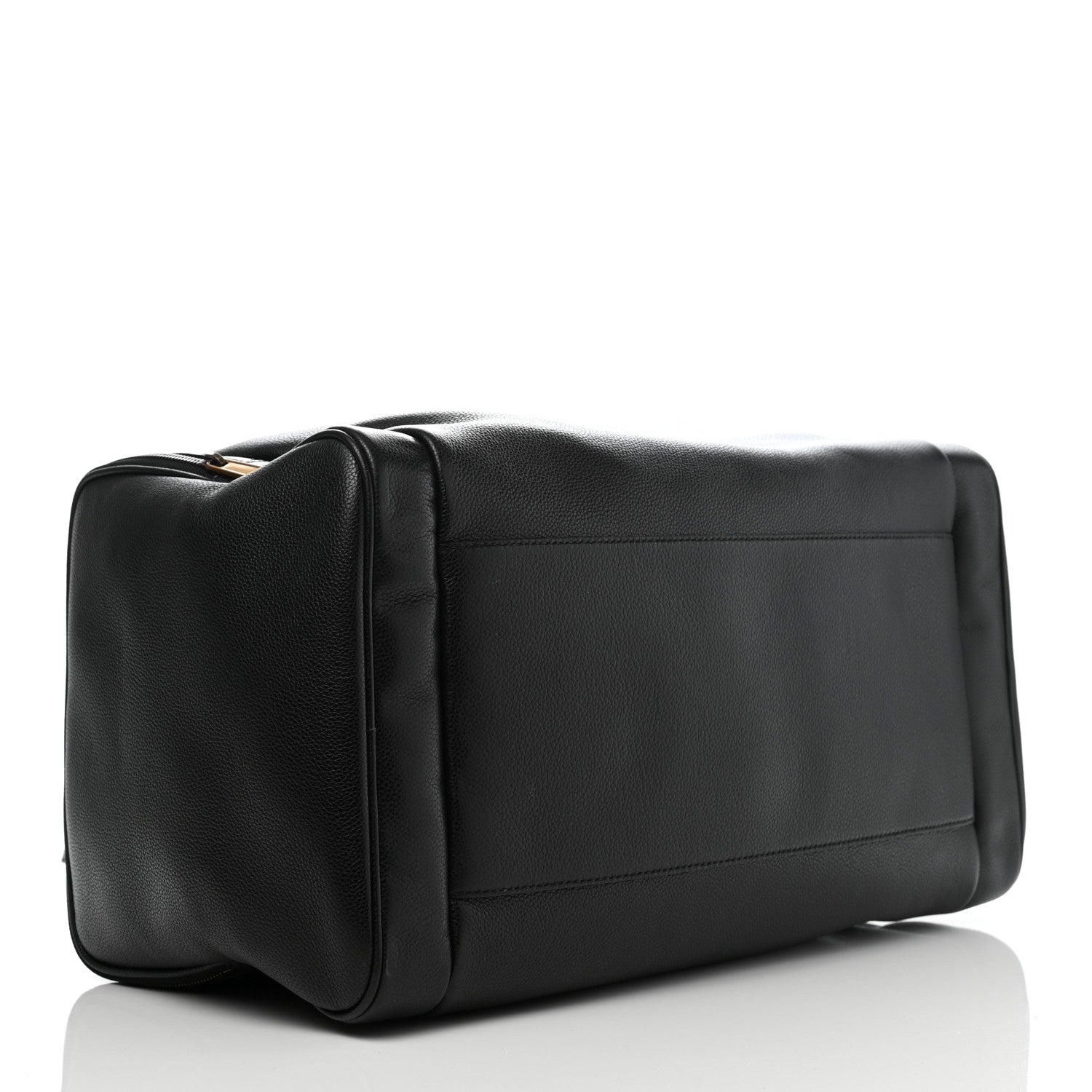 Gucci Grained Calfskin Logo Duffle Bag Black 3 of 16