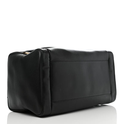 Gucci Grained Calfskin Logo Duffle Bag Black 3 of 16