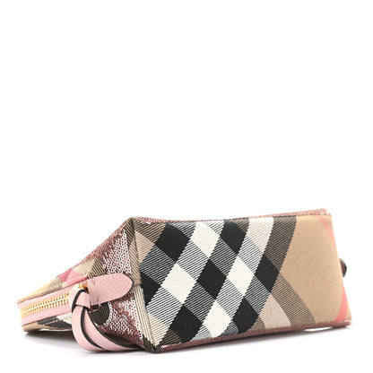 Burberry House Check Sequin Peyton Pouch Bag Pink 4 of 9