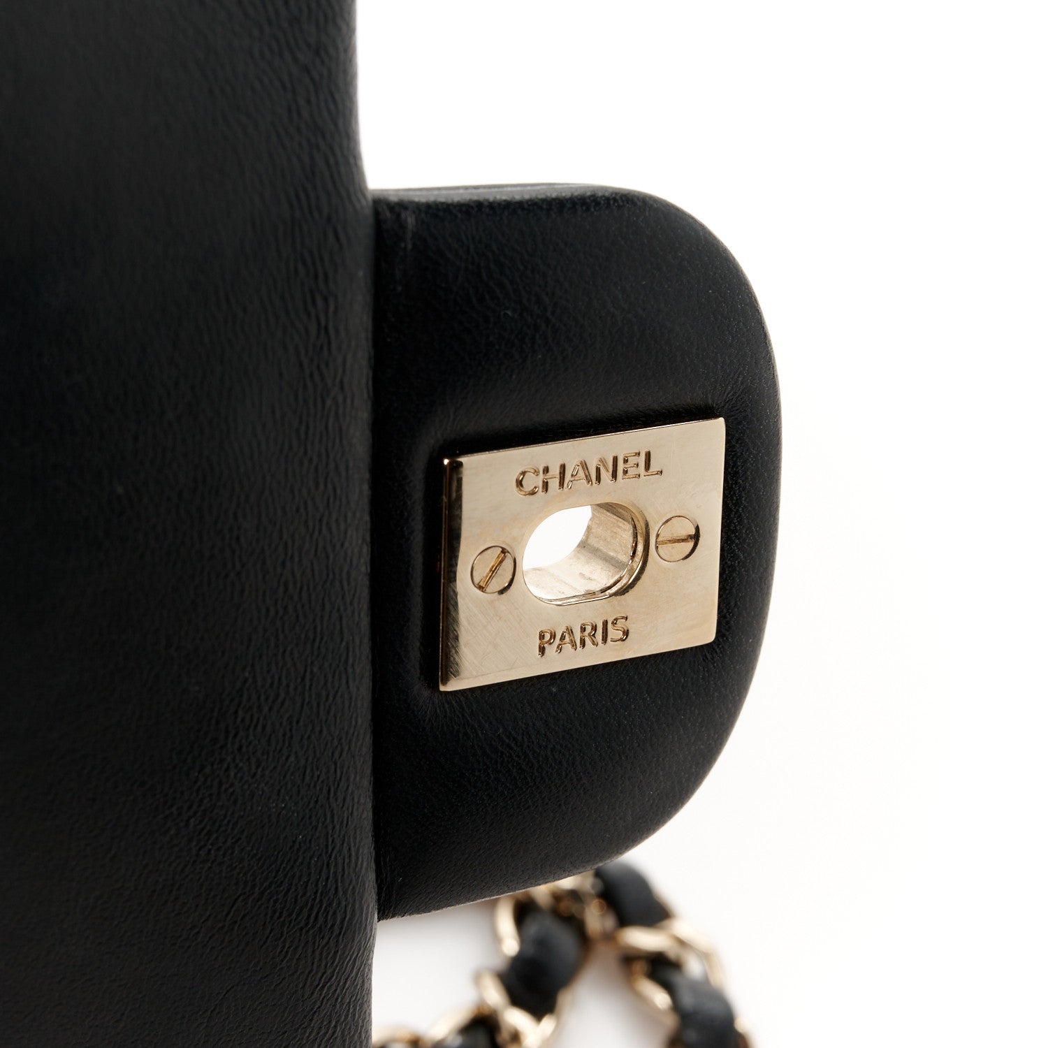 Chanel Lambskin Quilted Mini Rectangular Flap Black 7 of 11