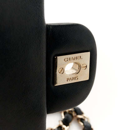 Chanel Lambskin Quilted Mini Rectangular Flap Black 7 of 11