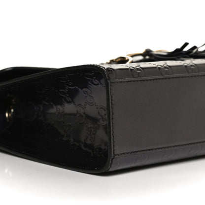 Gucci Shine Guccissima Medium Emily Chain Shoulder Bag Melanzana 10 of 14