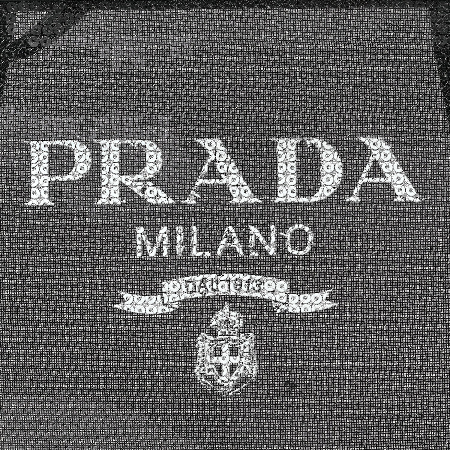 Prada Sequin Mesh Small Tote Bag Black 6 of 8