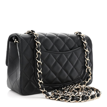Chanel Lambskin Quilted Mini Rectangular Flap Black 4 of 11
