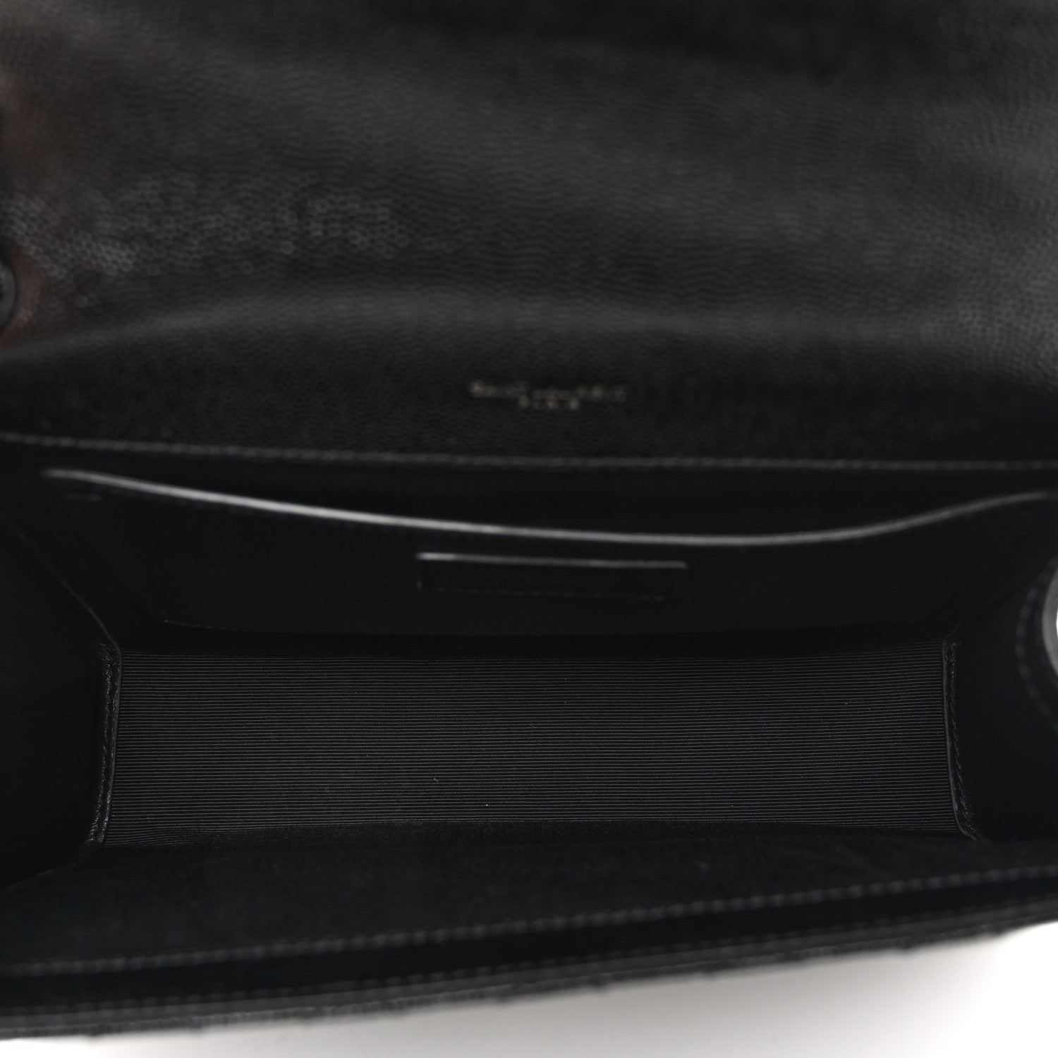 Saint Laurent Grain De Poudre Textured Mixed Matelasse Triquilt Medium Monogram Monochrome Satchel Black 5 of 11