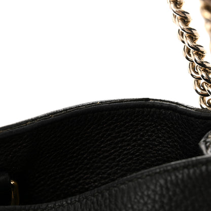 Gucci Pebbled Calfskin Medium Soho Chain Shoulder Bag Black 21 of 22