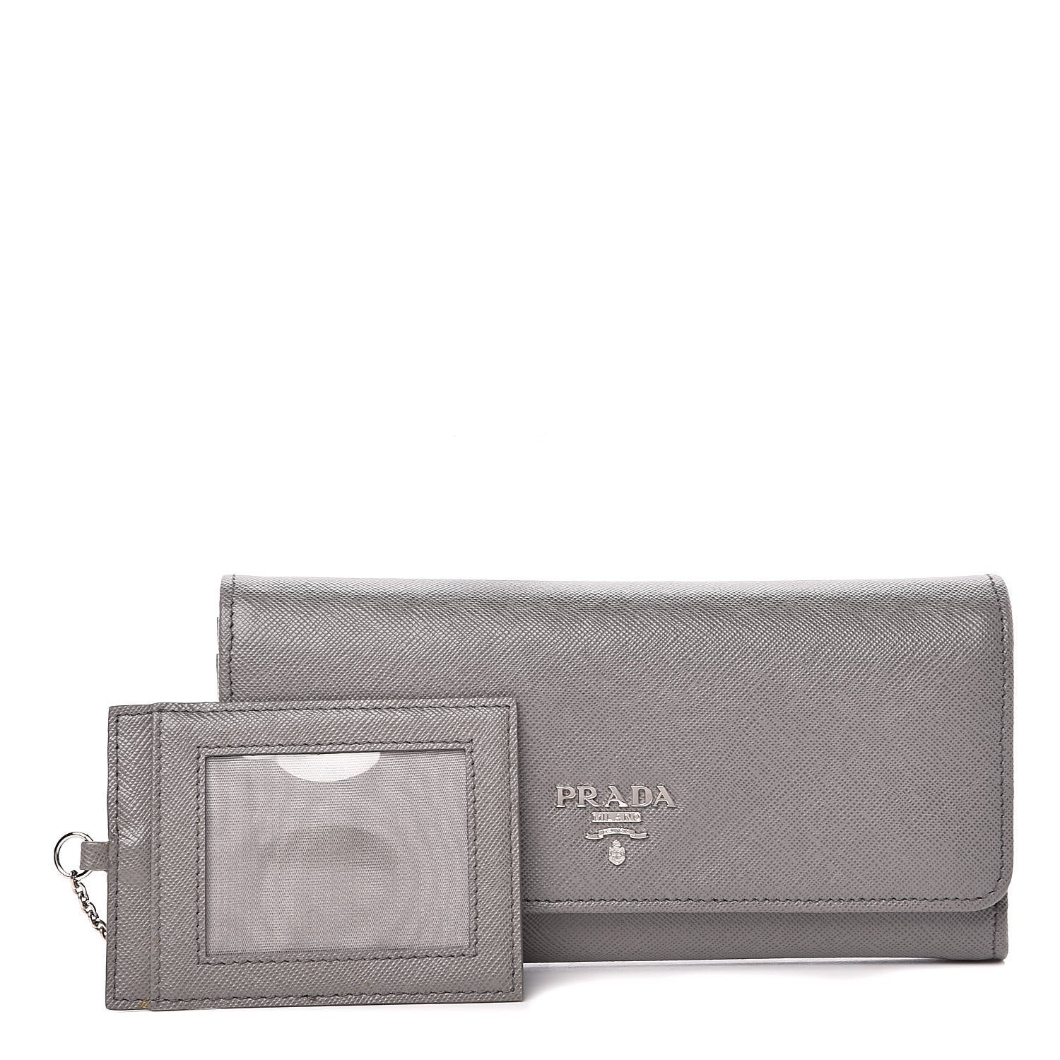 Prada Saffiano Metal Continental Flap Wallet Marmo 1 of 8
