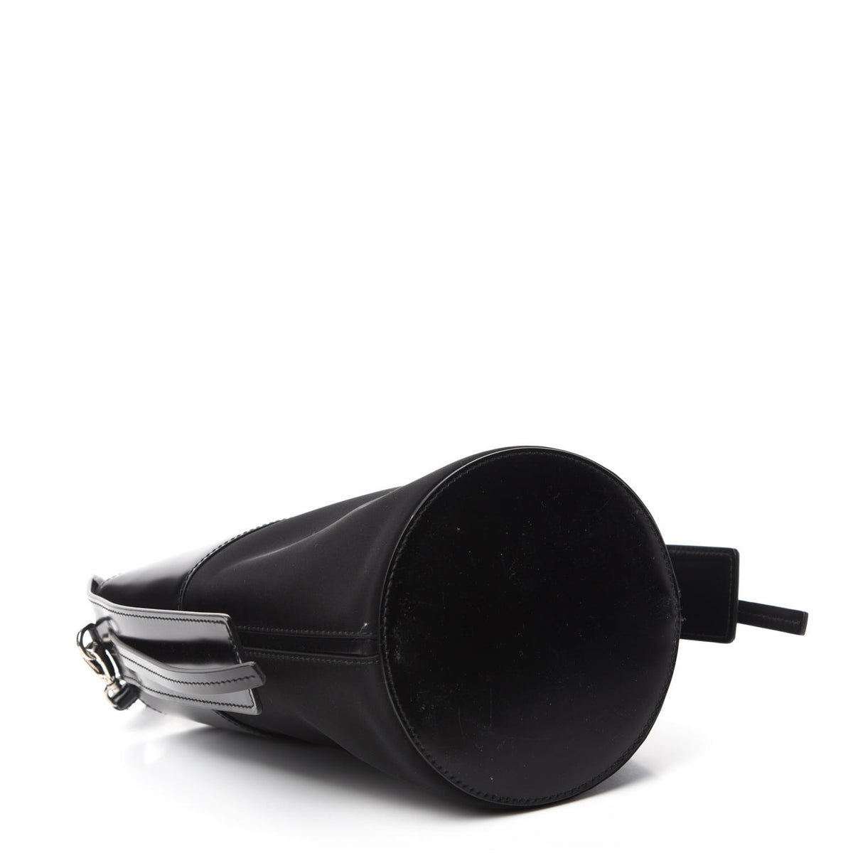Tessuto Spazzolato Ouverture Bucket Bag Black
