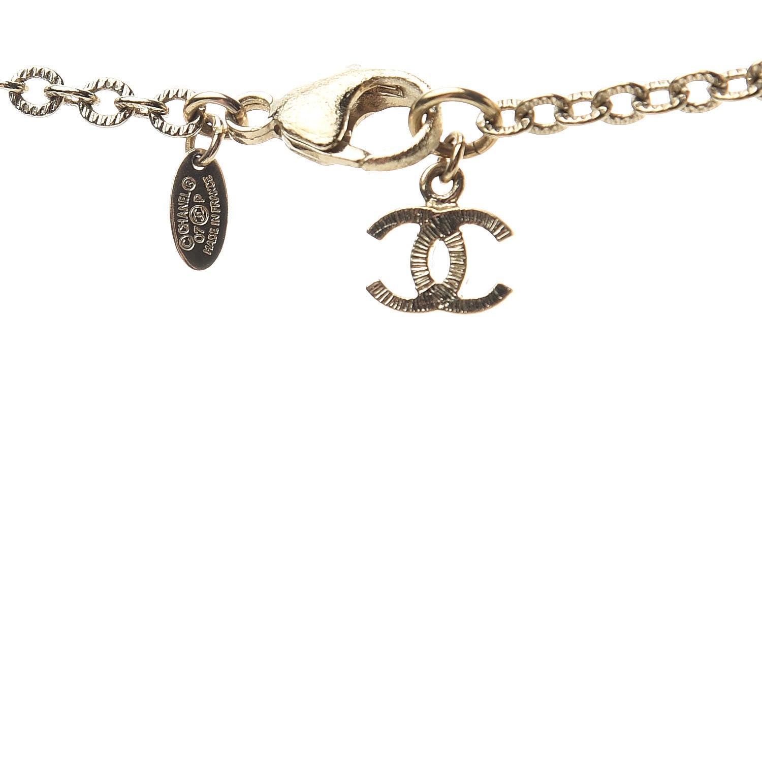 Chanel Gripoix Pearl Medallion Necklace Gold 4 of 5