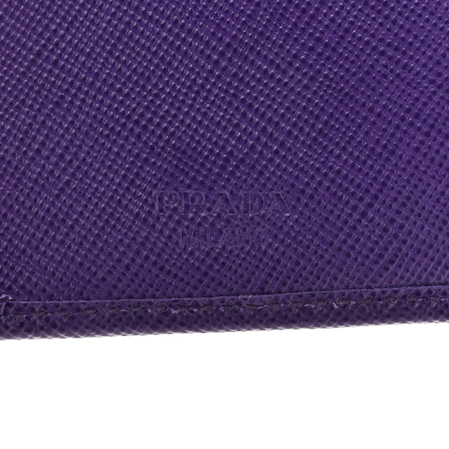 Saffiano Metal Coin Purse Purple