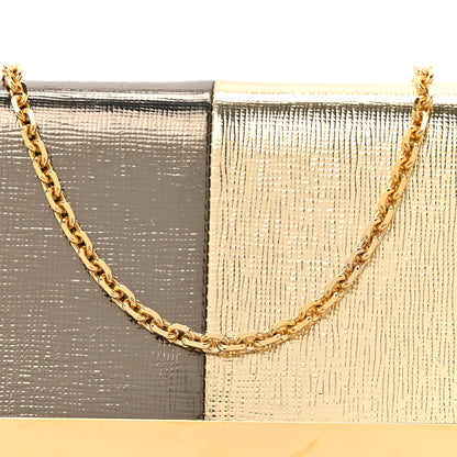 Fendi Vitello Mirror Elite Bi-Color Mini Rush Clutch Bronze Gold 8 of 11