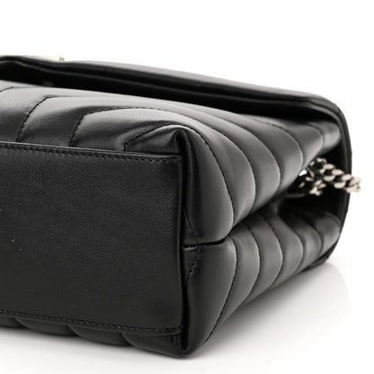 Saint Laurent Calfskin Y Quilted Monogram Small Loulou Chain Satchel Black 11 of 11