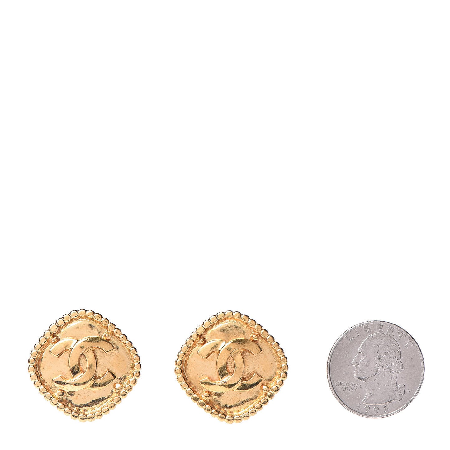 CC Clip On Earrings Gold