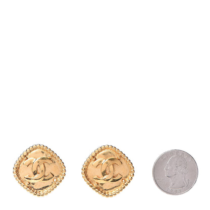Chanel CC Clip On Earrings Gold 2 of 4