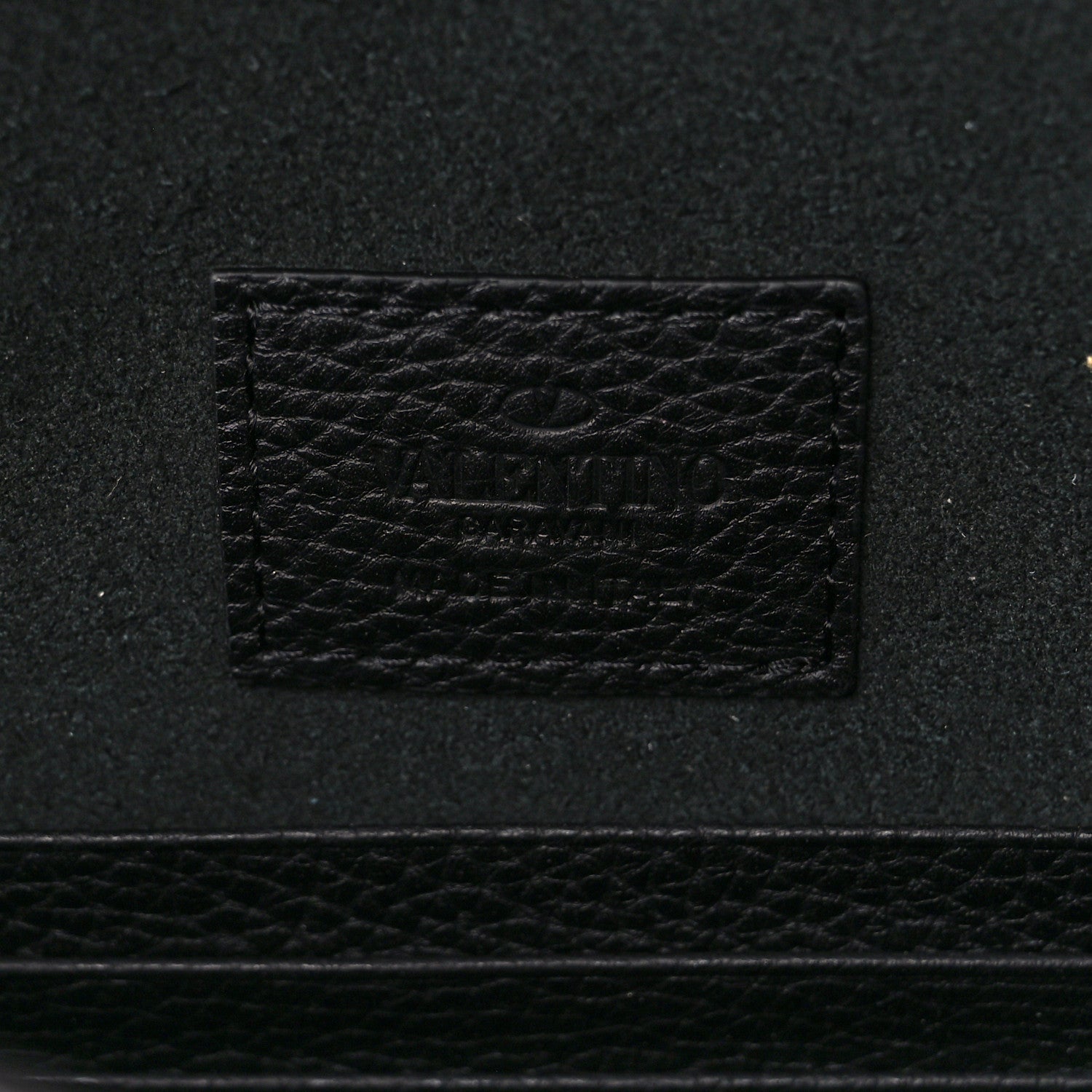 Valentino Garavani Pebbled Calfskin Large Rockstud Envelope Clutch Black 6 of 10