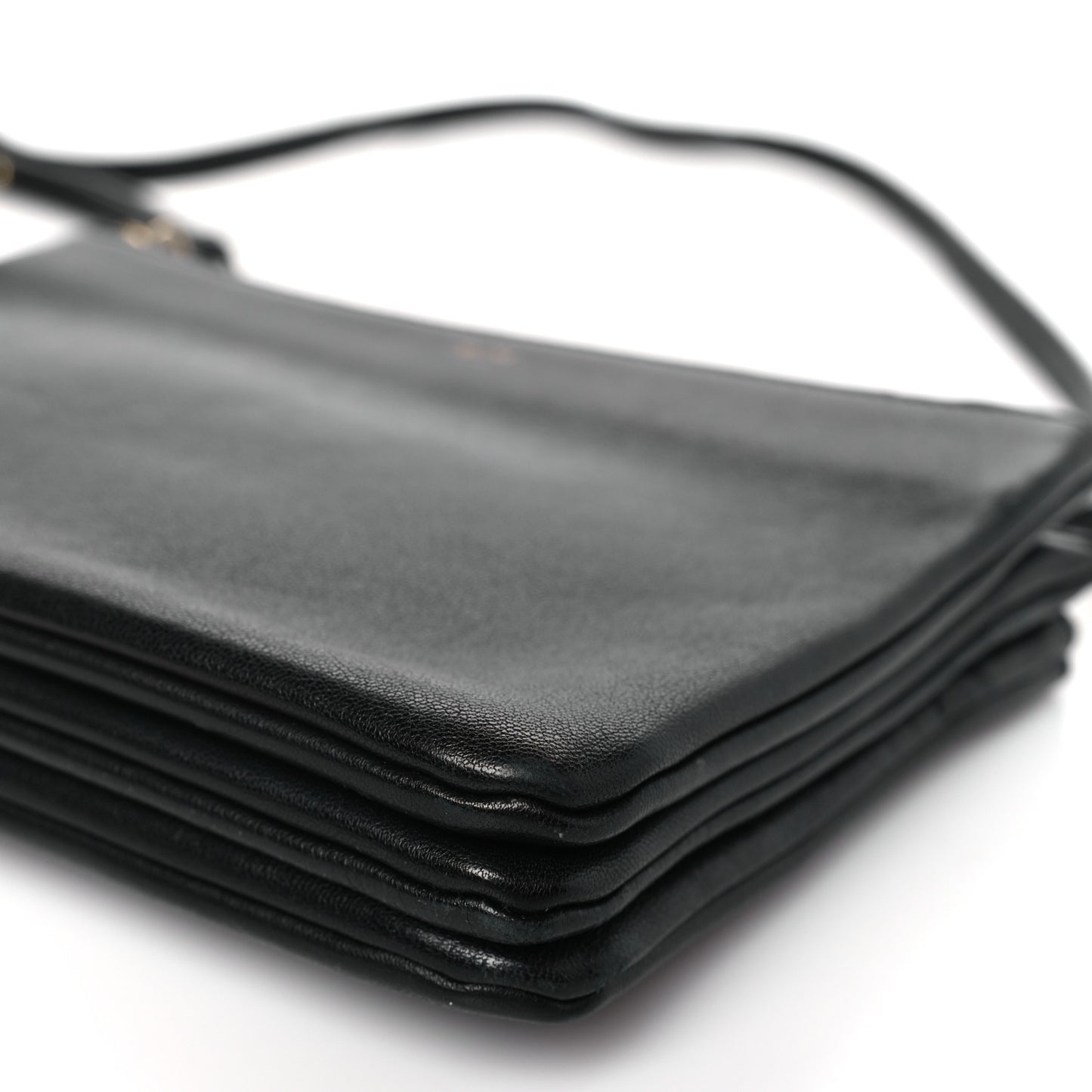 Lambskin Small Trio Crossbody Bag Black