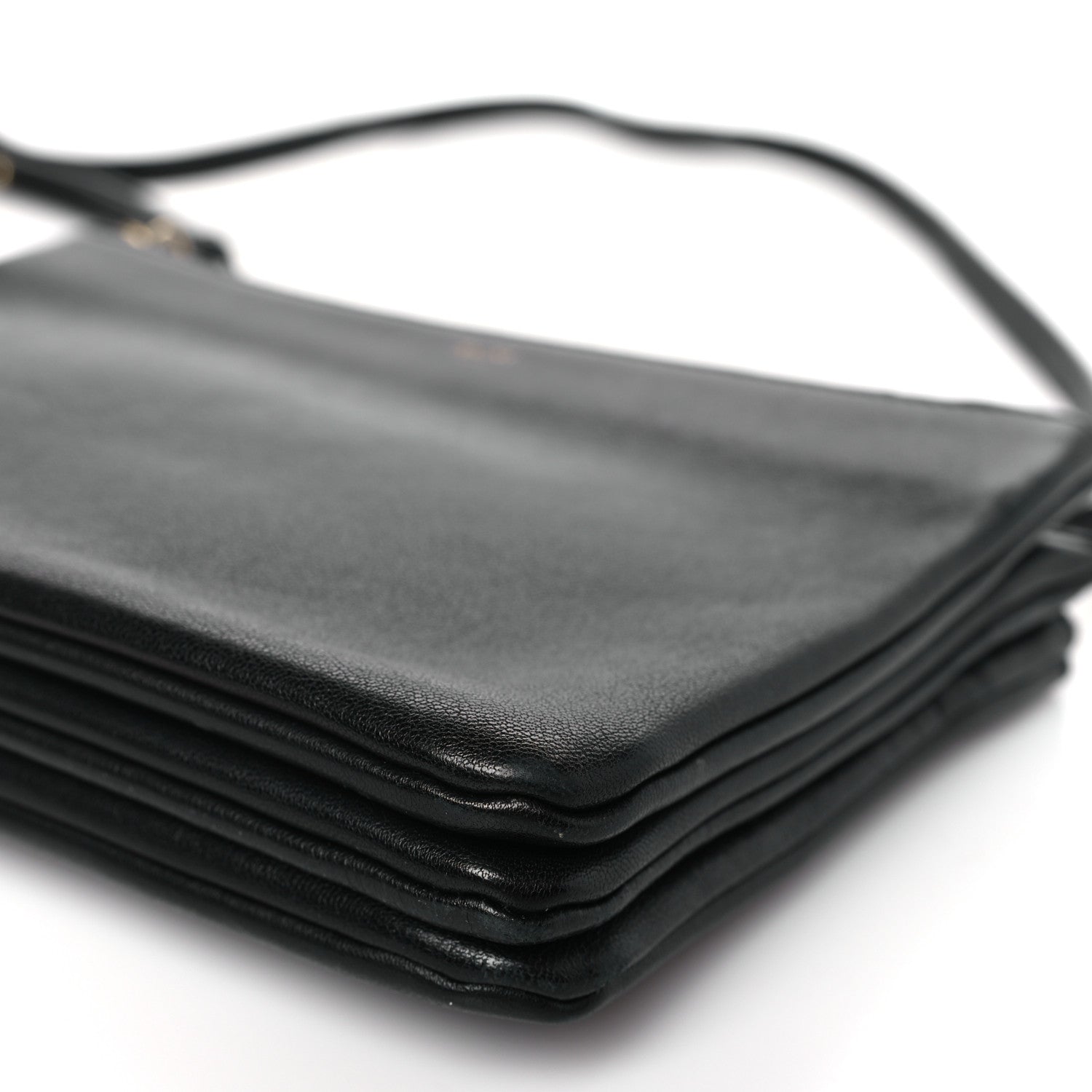 Celine Lambskin Small Trio Crossbody Bag Black 10 of 12