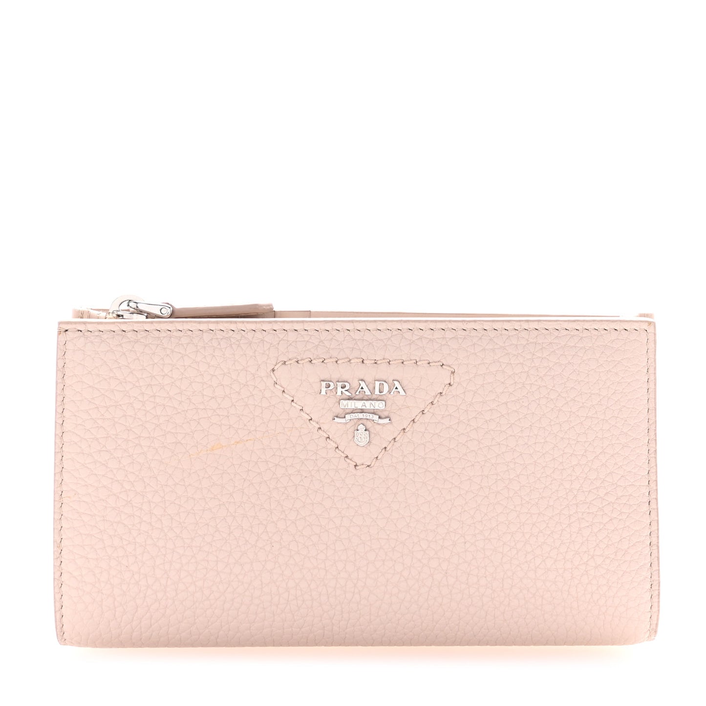 Vitello Daino Triangle Continental Zip Wallet Ninfea