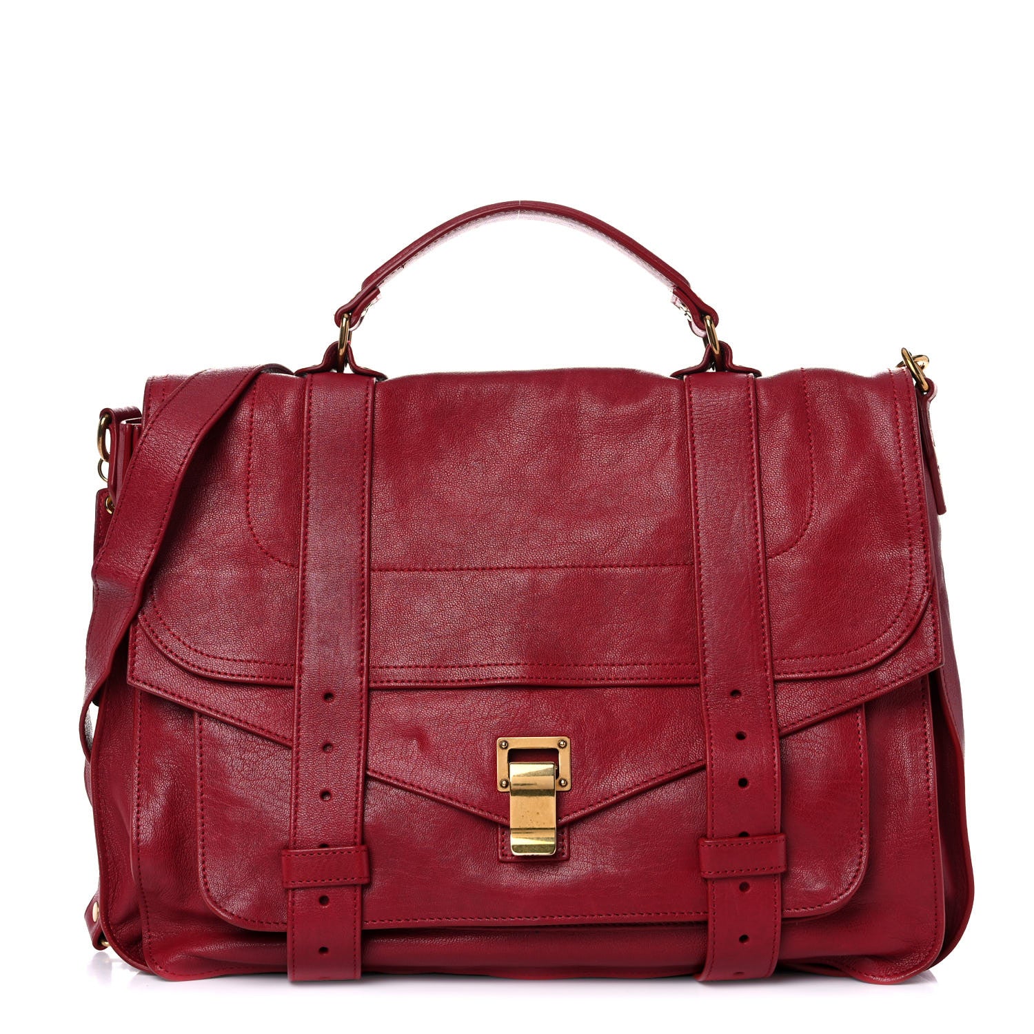 Proenza Schouler Lambskin Large PS1 Satchel Chianti 1 of 14