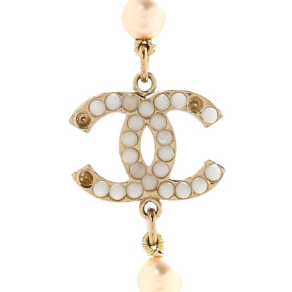 Chanel Pearl Multistrand CC Long Necklace Pearly White 6 of 8