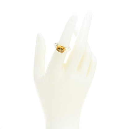David Yurman Sterling Silver 14K Yellow Gold Citrine 10mm Noblesse Ring 52 6 2 of 7