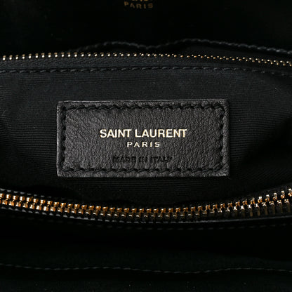 Saint Laurent Calfskin Y Quilted Monogram Medium Loulou Chain Satchel Black 7 of 11