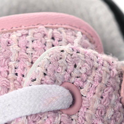Chanel Tweed Suede Calfskin CC Sneakers 35.5 Gray Pink 9 of 9