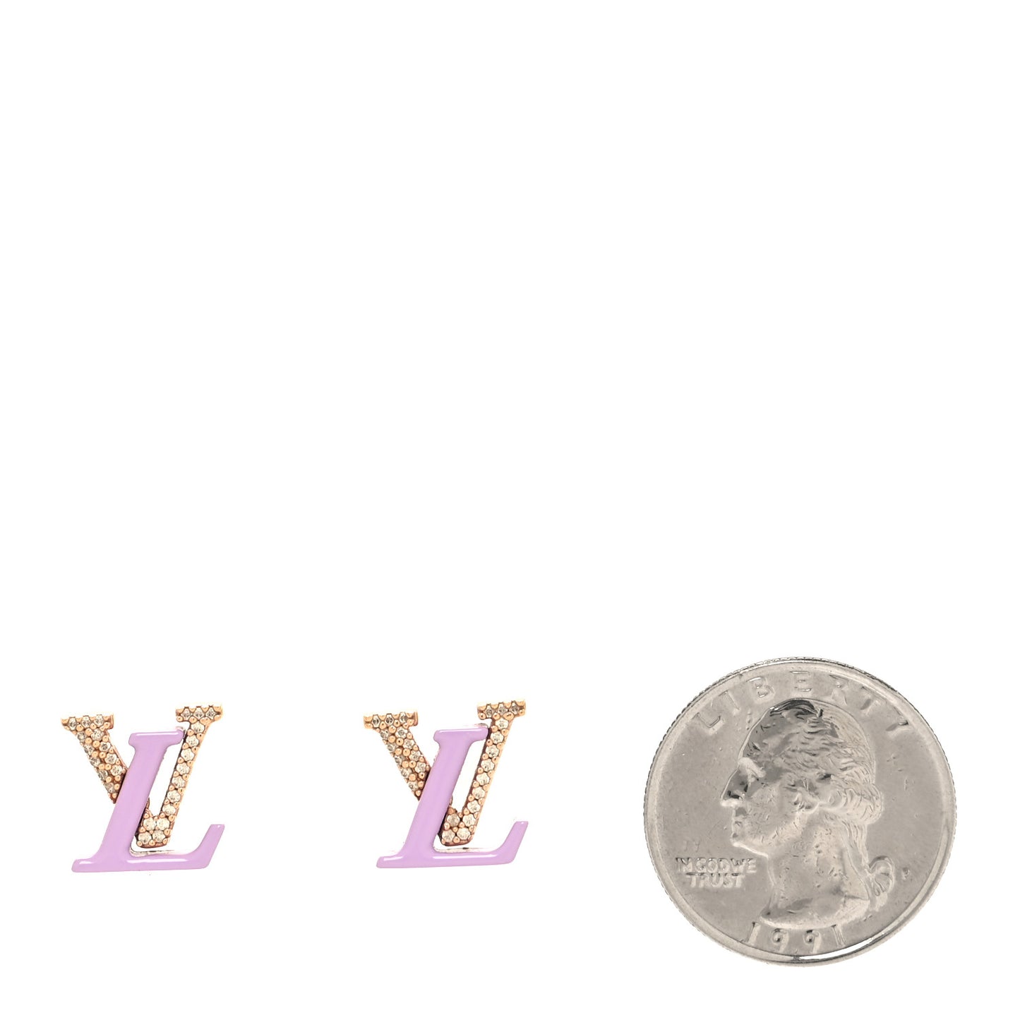 Crystal LV Iconic Sweety Earrings Lilac