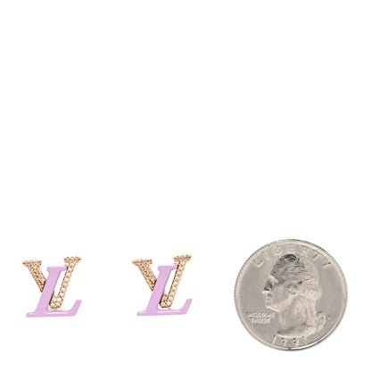 Louis Vuitton Crystal LV Iconic Sweety Earrings Lilac 2 of 5