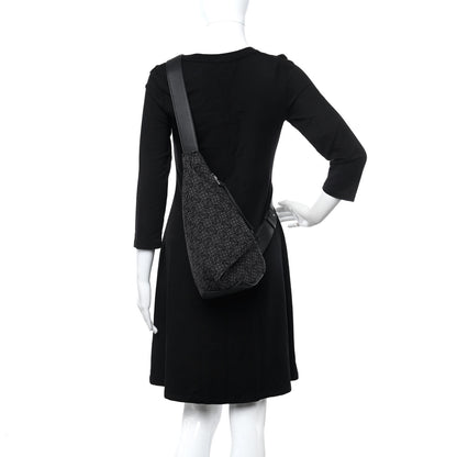 Loewe Jacquard Anagram Calfskin Anton Sling Anthracite Black 2 of 9