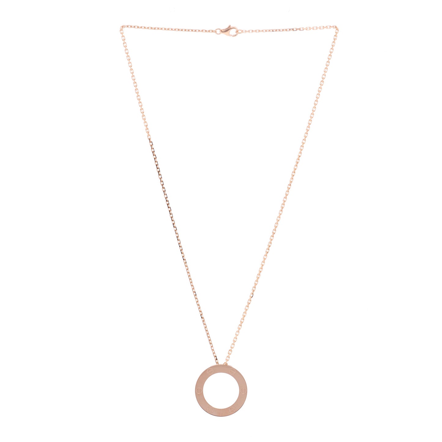 18K Pink Gold LOVE Pendant Necklace