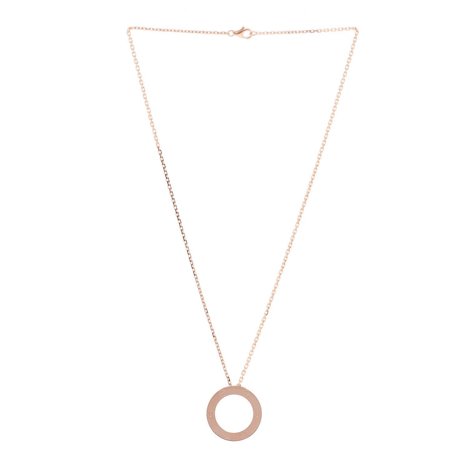 Cartier 18K Pink Gold LOVE Pendant Necklace 2 of 4