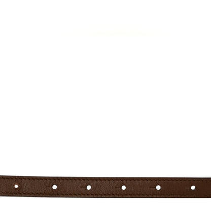 Gucci Calfskin Horsebit Skinny Belt 85 34 Brown 3 of 5