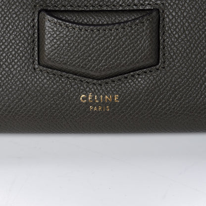 Celine Grained Calfskin Large Trotteur Multifunction Flap Wallet Grey 6 of 8