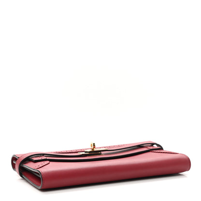 Hermes Swift Ghillies Kelly Longue Wallet Rouge Grenat 4 of 11