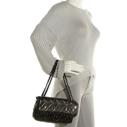 Chanel Calfskin Quilted Medium Chain Me Flap So Black 2 of 6