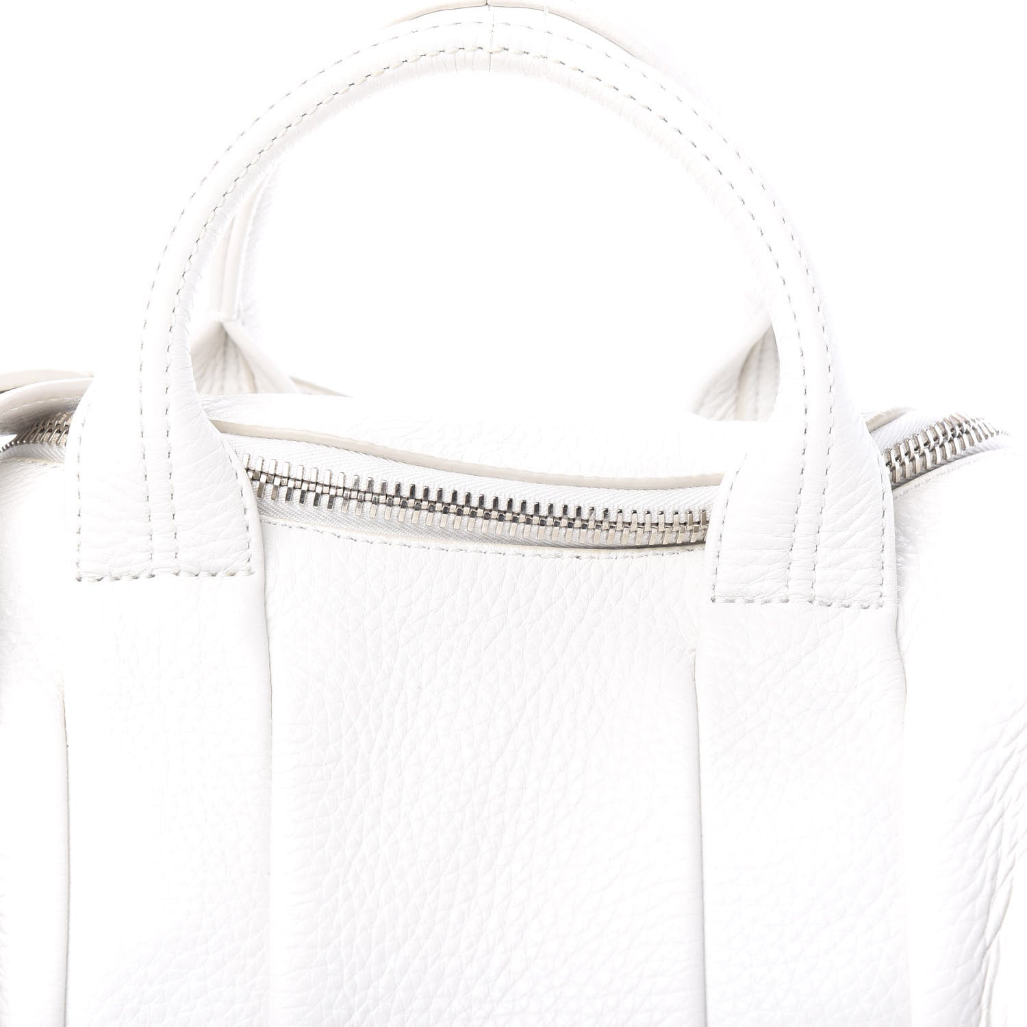 Alexander Wang Pebbled Lambskin Rockie White Iridescent Hardware 8 of 8