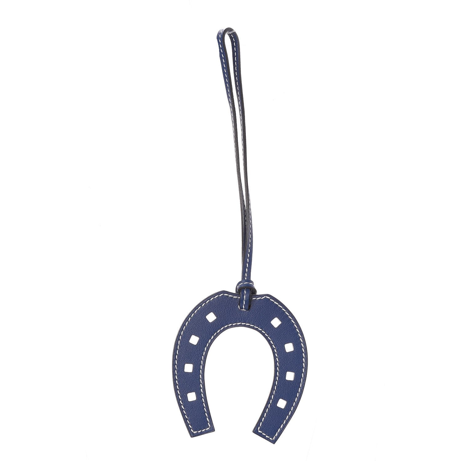 Hermes Swift Paddock Horseshoe Bag Charm Bleu Saphir 1 of 4