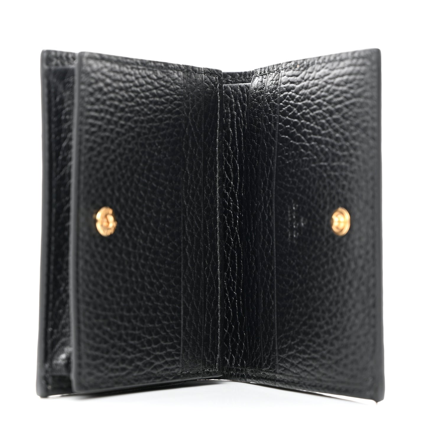 Dollar Calfskin GG Supreme Monogram GG Marmont Card Case Black Beige Ebony