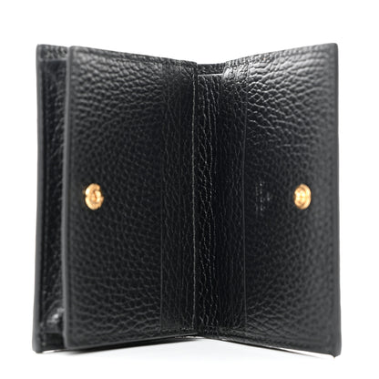 Gucci Dollar Calfskin GG Supreme Monogram GG Marmont Card Case Black Beige Ebony 5 of 8